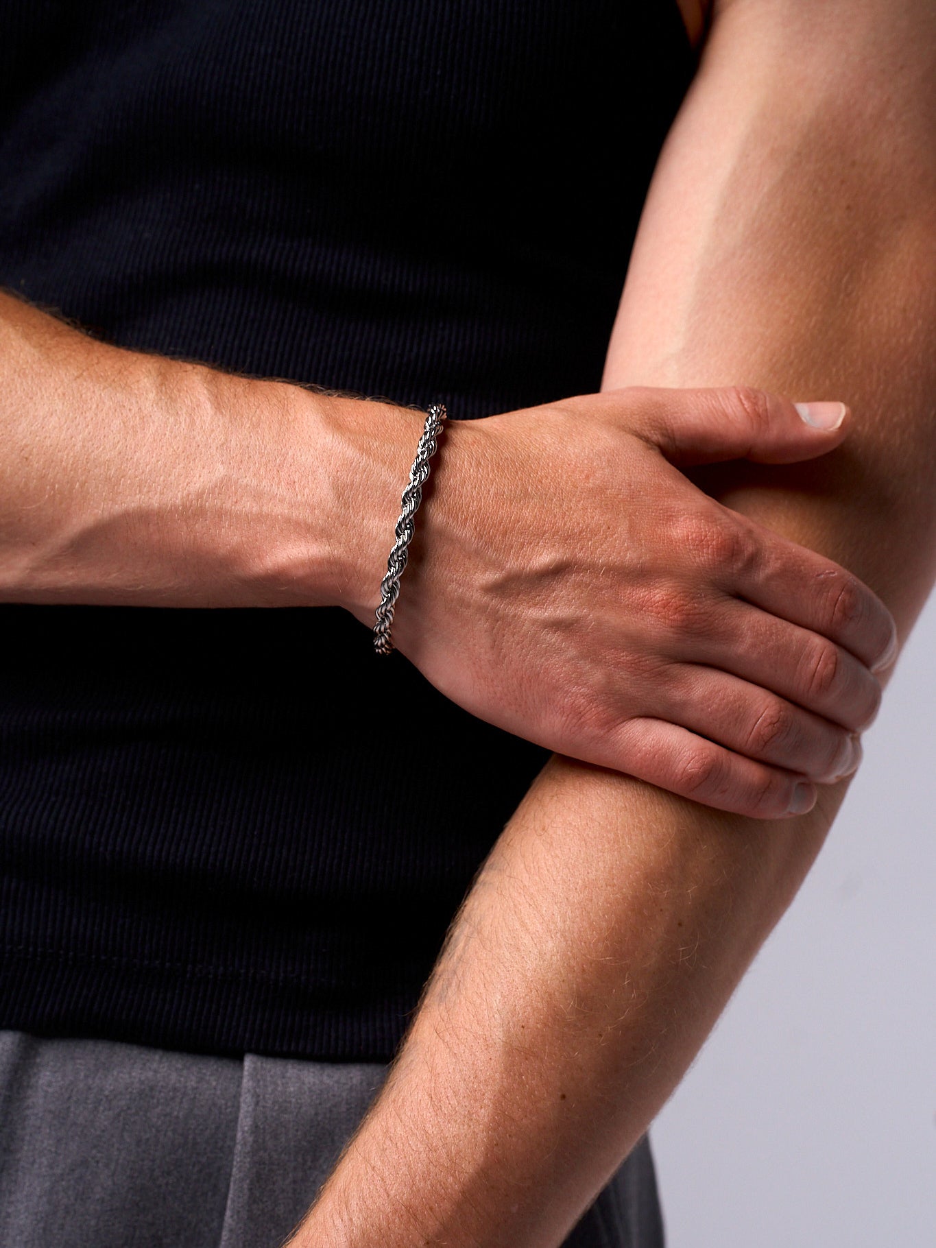 ROPE BRACELET (WHITE GOLD) 5MM