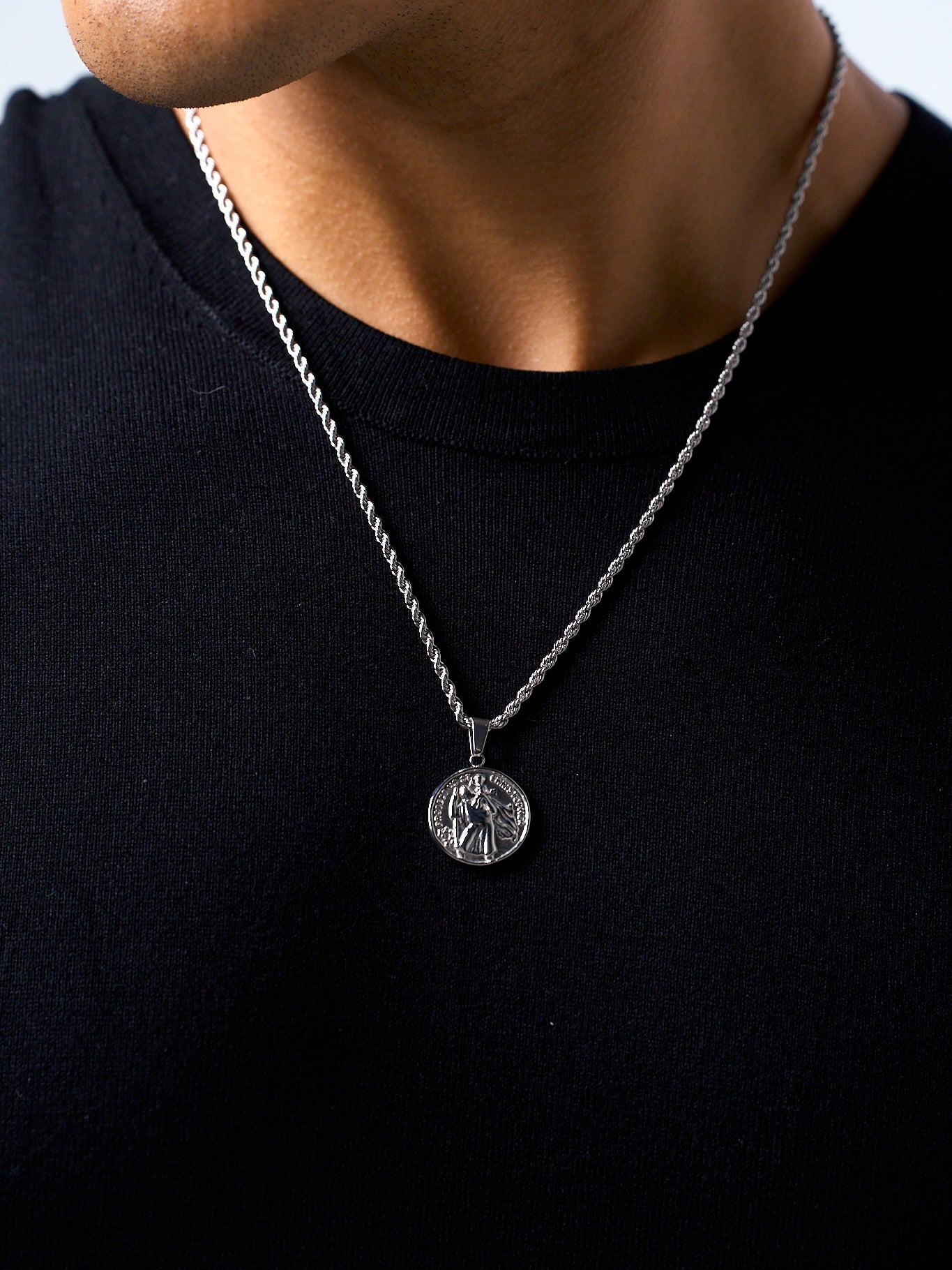 ST. CHRISTOPHER PENDANT (WHITE GOLD)