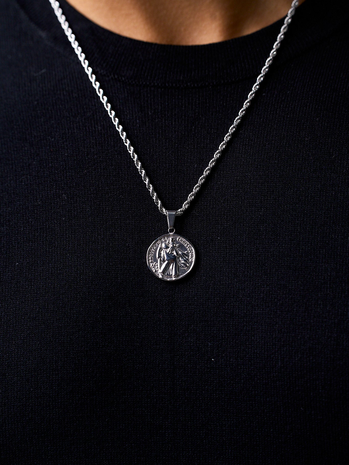 ST. CHRISTOPHER PENDANT (WHITE GOLD)