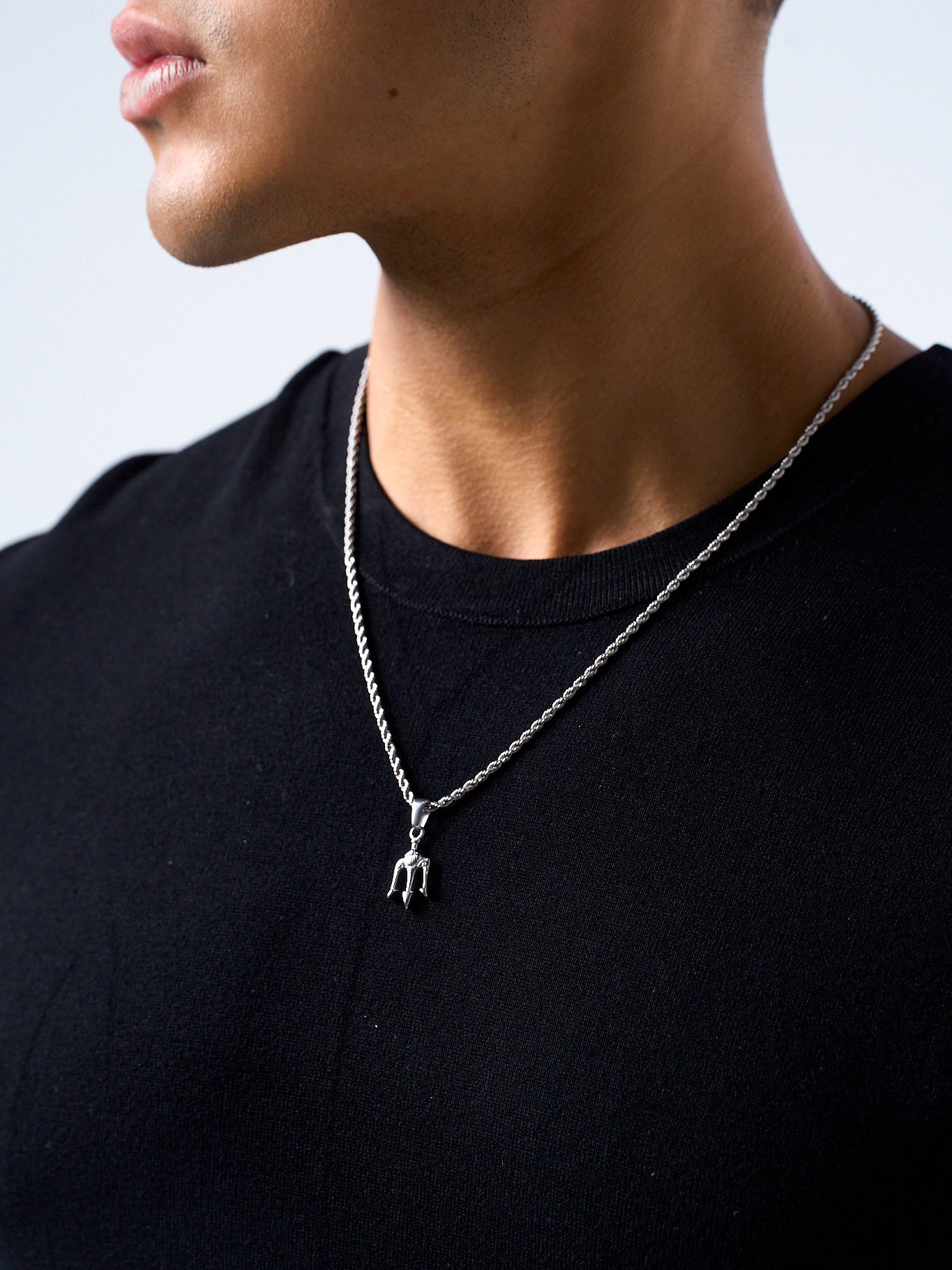 TRIDENT PENDANT (WHITE GOLD)