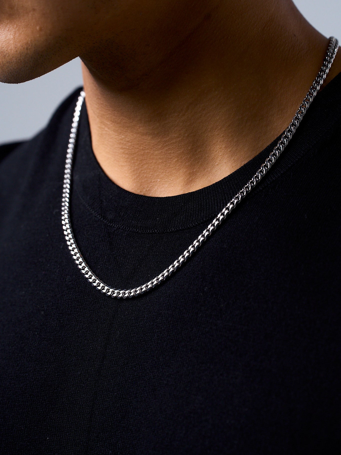 CUBAN CHAIN (WHITE GOLD) 5MM