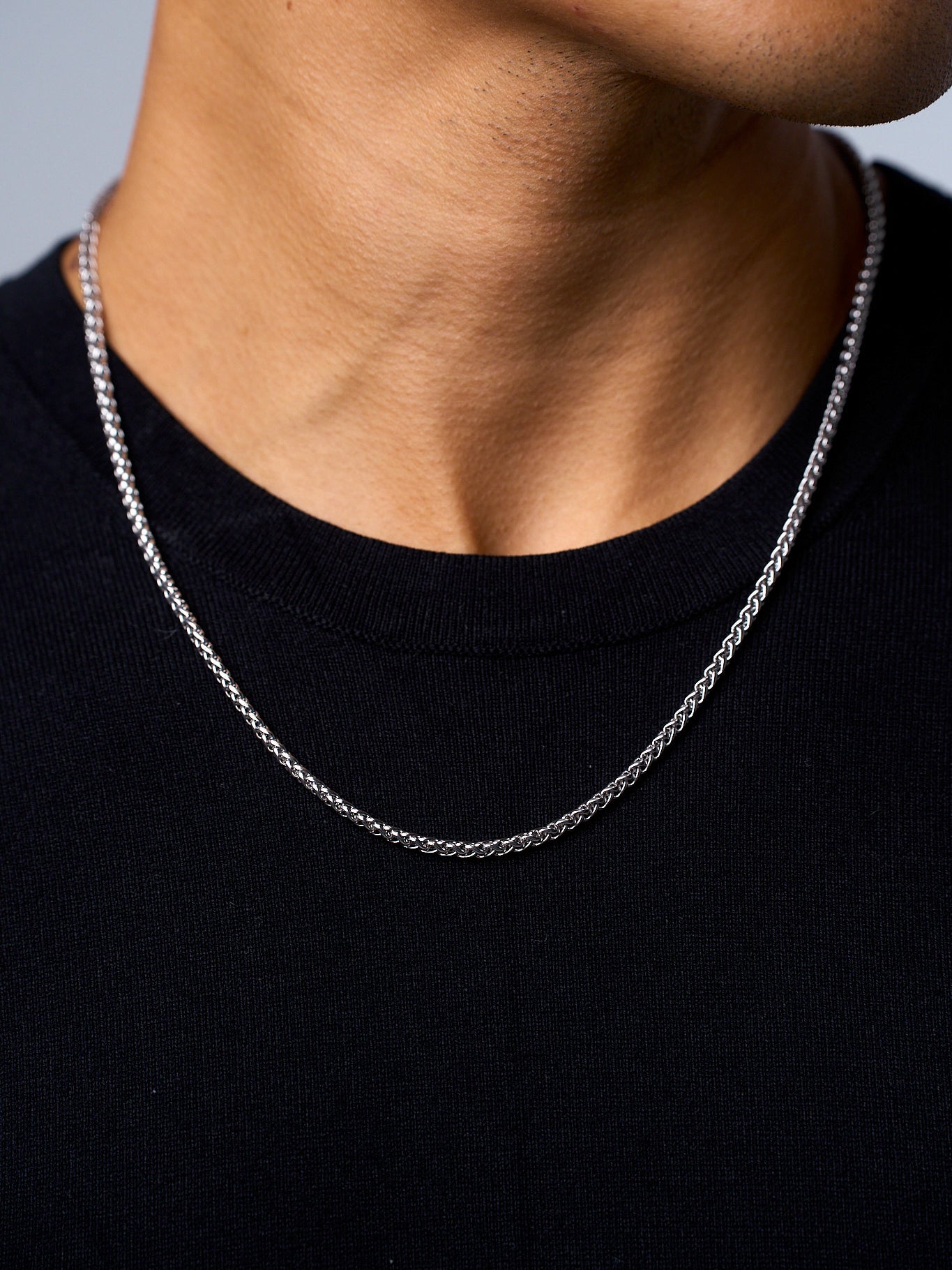 WHEAT CHAIN (WHITE GOLD) 3MM