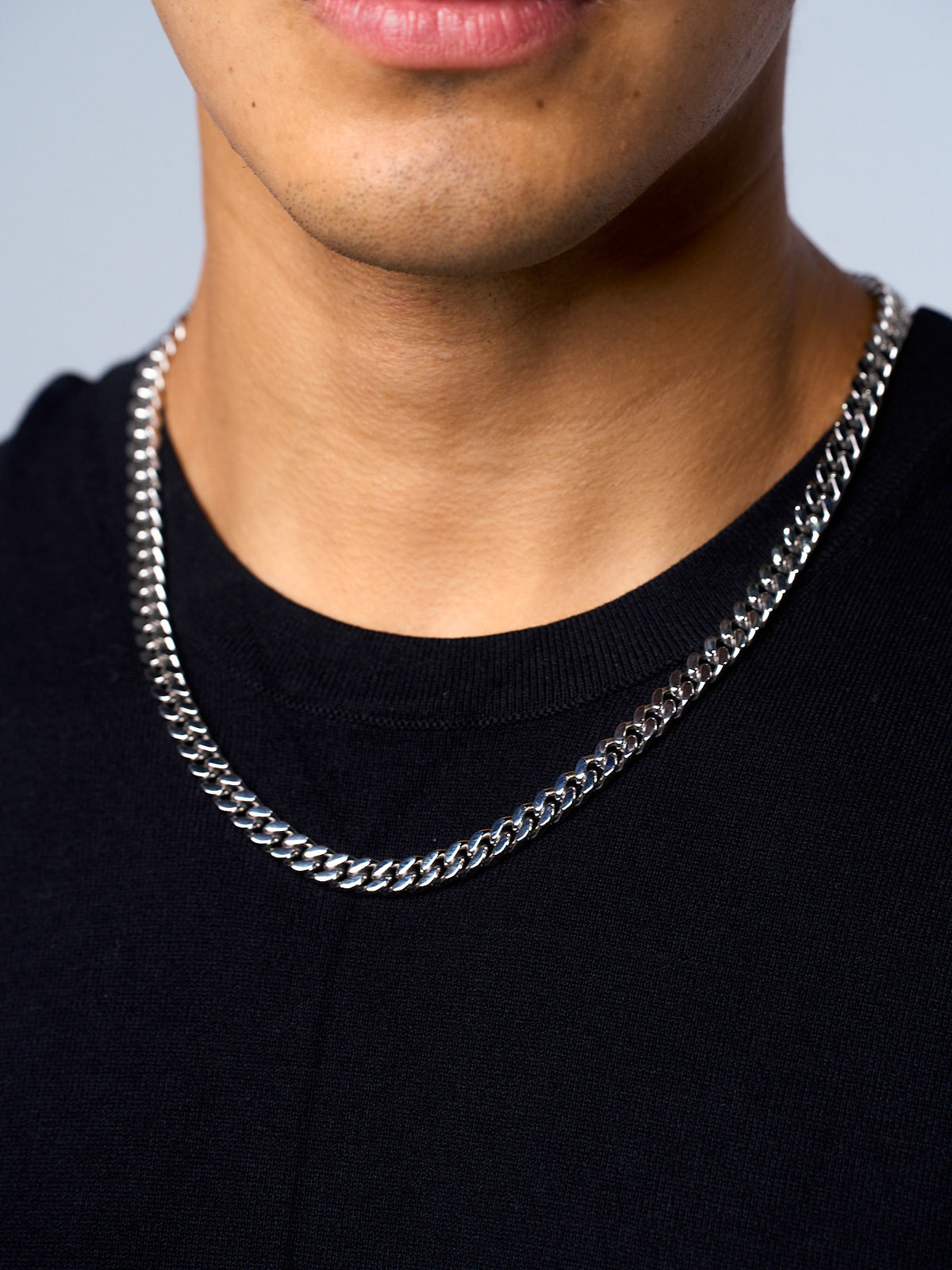 CUBAN CHAIN (WHITE GOLD) 7MM