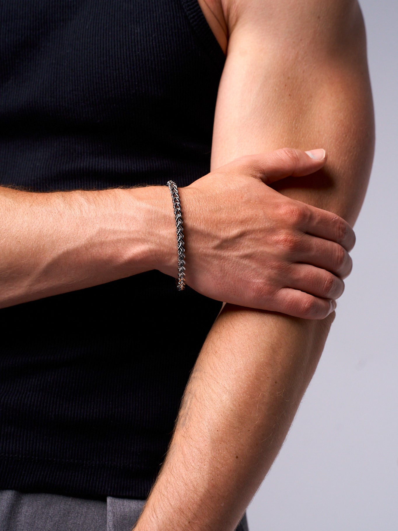 FRANCO BRACELET (WHITE GOLD) 5MM