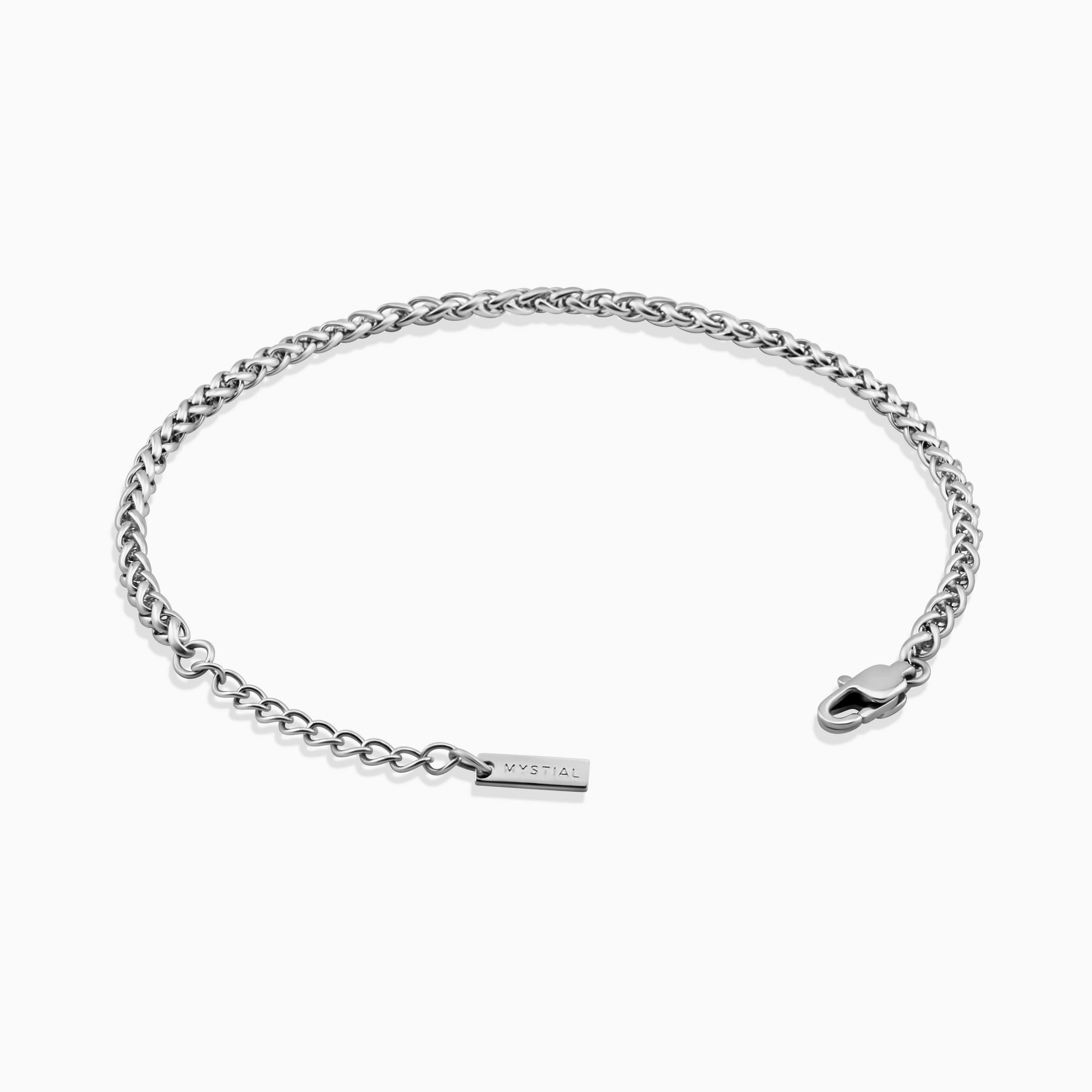 WHEAT BRACELET (WHITE GOLD) 3MM