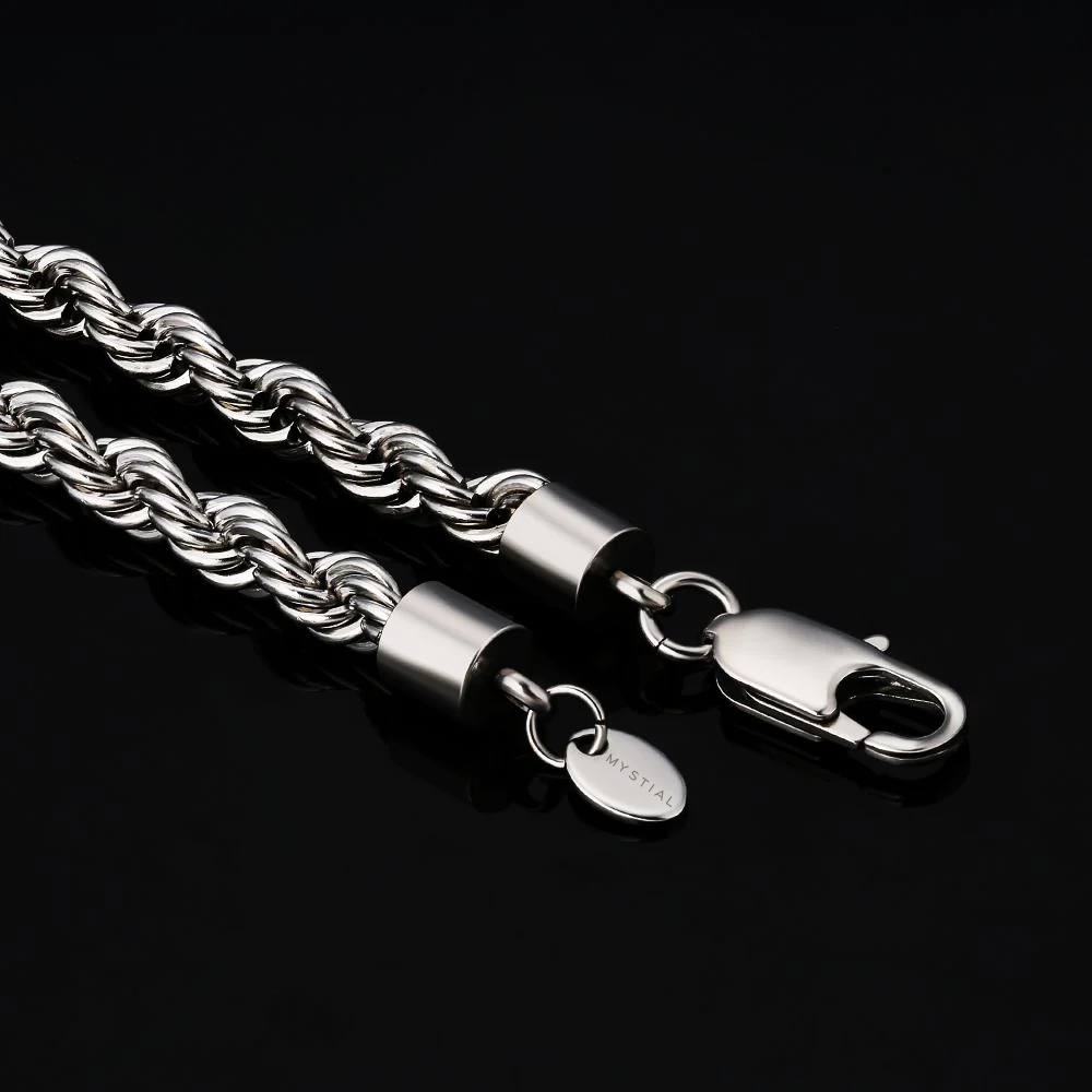 ROPE CHAIN (WHITE GOLD) 5MM