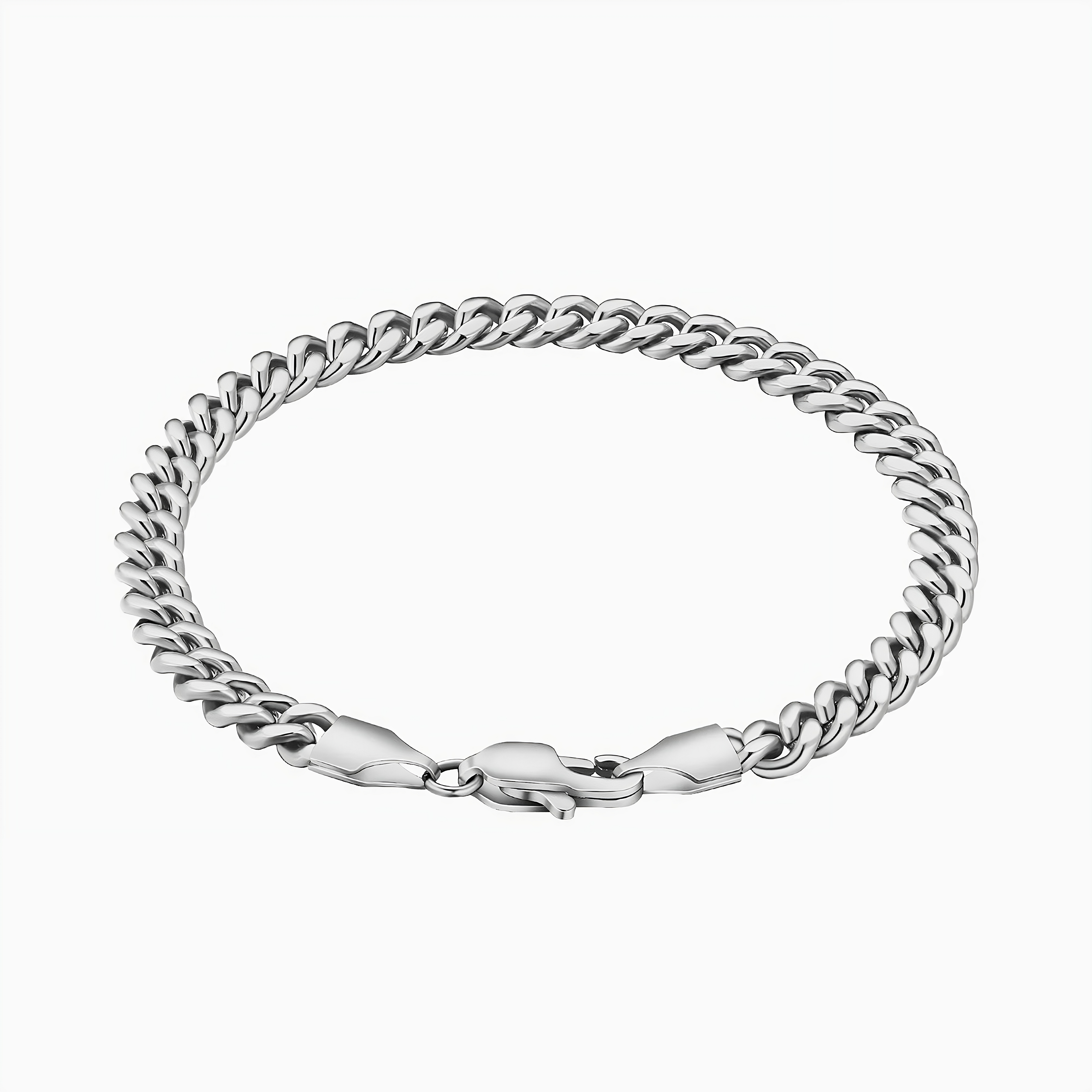 CUBAN BRACELET (WHITE GOLD) 5MM