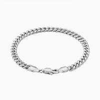 CUBAN BRACELET (WHITE GOLD) 5MM