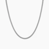 CUBAN CHAIN (WHITE GOLD) 5MM