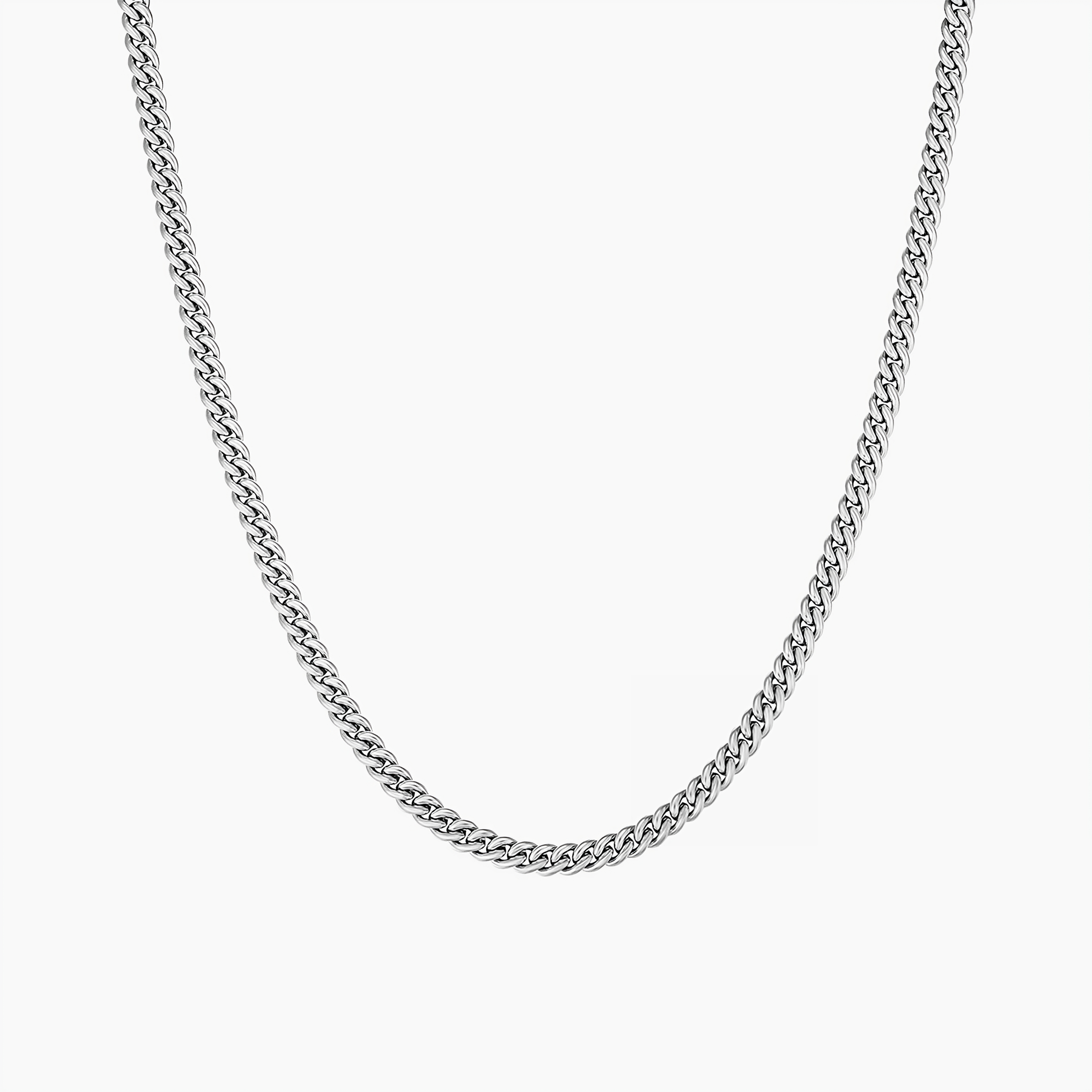 CUBAN CHAIN (WHITE GOLD) 5MM