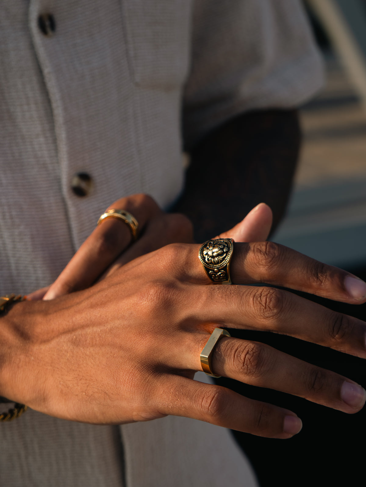 SLATE SIGNET RING (GOLD)
