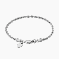 ROPE BRACELET (WHITE GOLD) 3MM