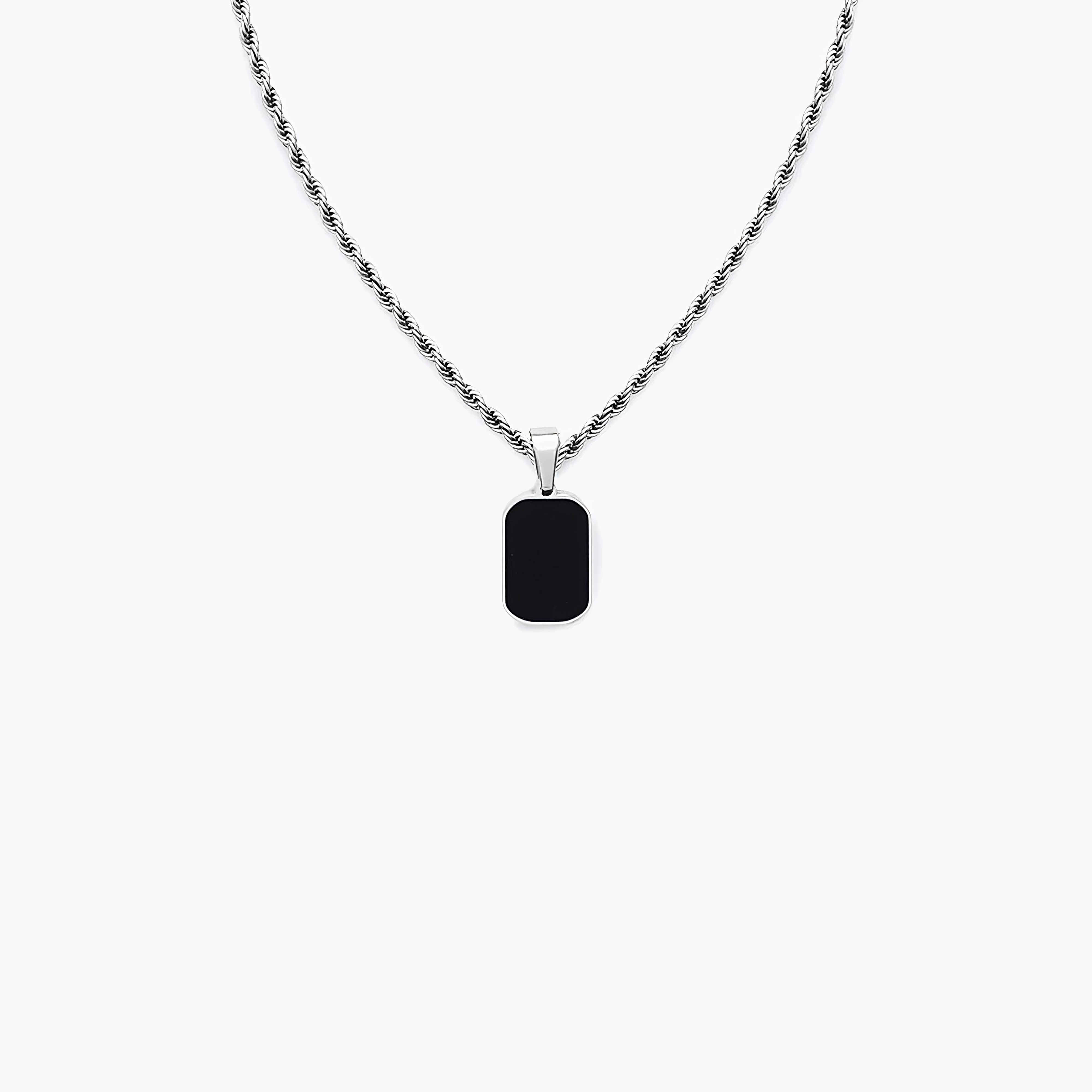 ARC ONYX PENDANT (WHITE GOLD)